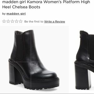Madden girl Kamora platform heeled chelsea boots